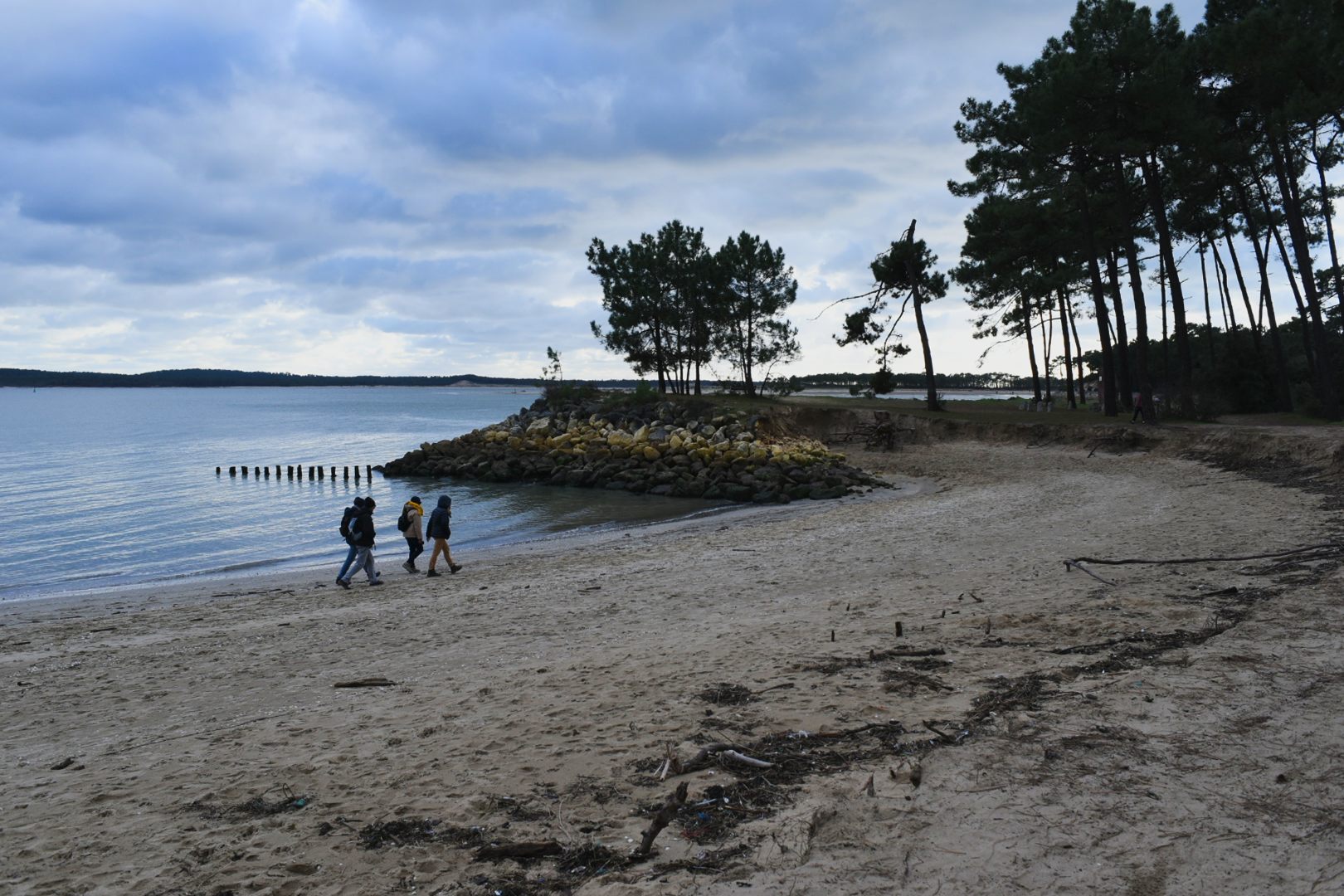 Plage en hiver, à Saint-Trojan, Charente-maritime